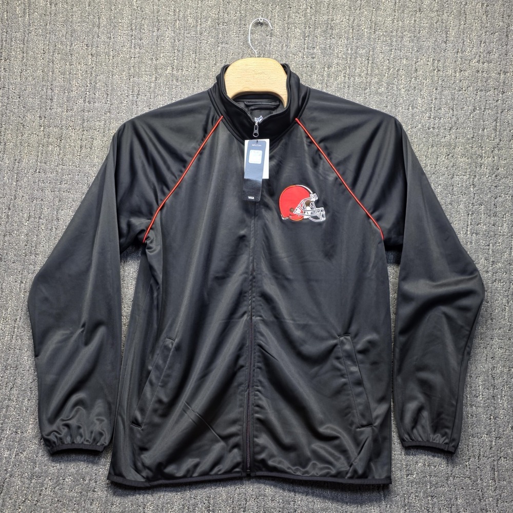 NWT Cleveland Browns Track Jacket Men's XXL Black Tracer Full Zip NFL Football